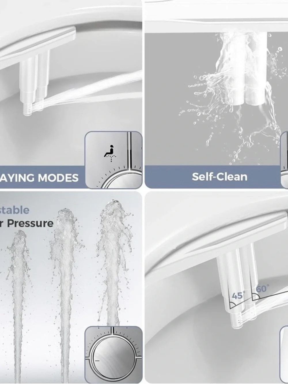 New in box bidet attachment that easily installs under most standard toilet seat